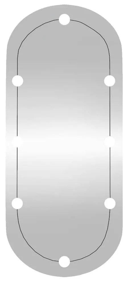 ovális üveg falitükör LED fényekkel 40 x 90 cm