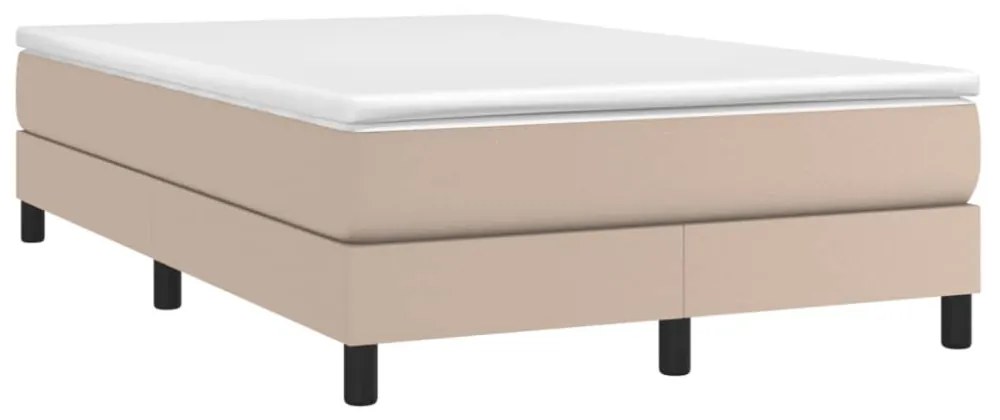 cappuccino színű műbőr rugós ágykeret 120 x 200 cm