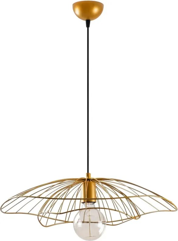 Tel 6502 arany fém függőlámpa, Ø50 cm