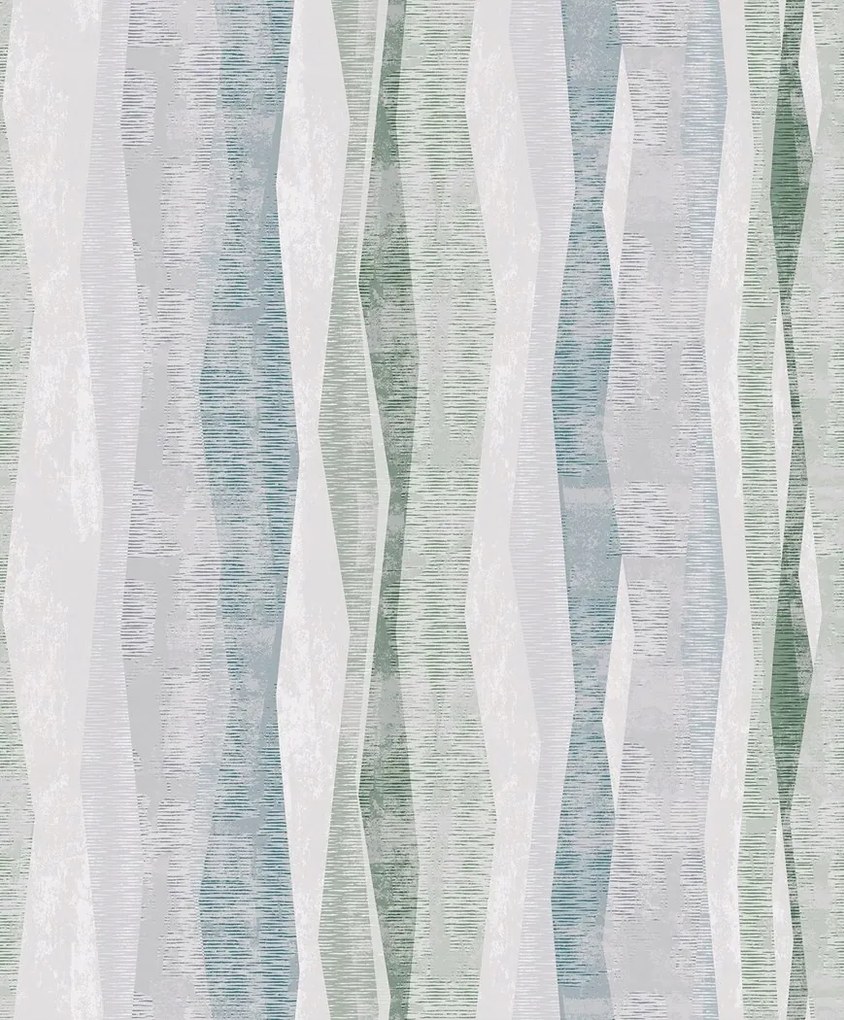 Tapéta Geometrikus Minta Színek Kék Zöld Szürke Modern Tapéta