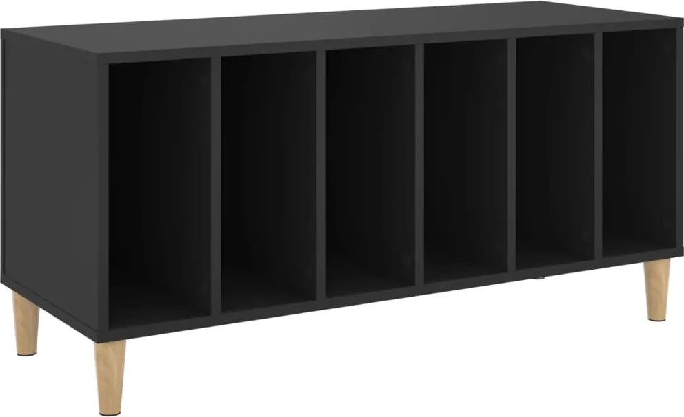 vidaXL fekete szerelt fa hanglemezszekrény 100 x 38x 48 cm