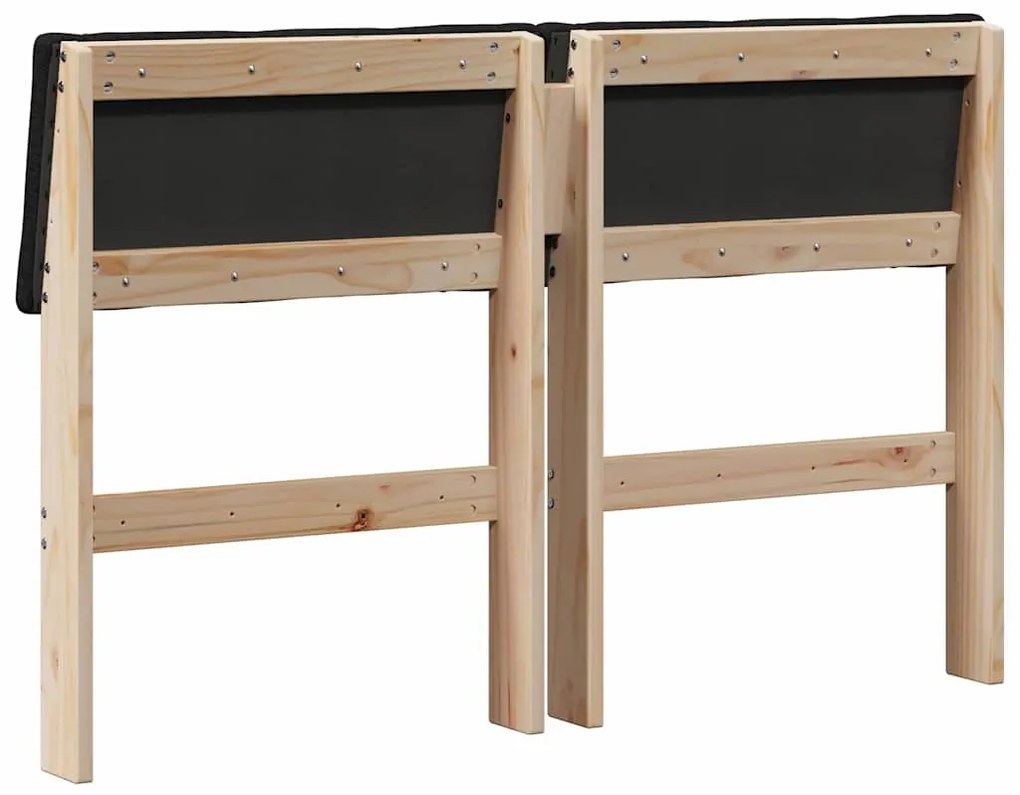 Kárpitozott fejtámla Tópszínű 120 cm Tömör fenyőfa