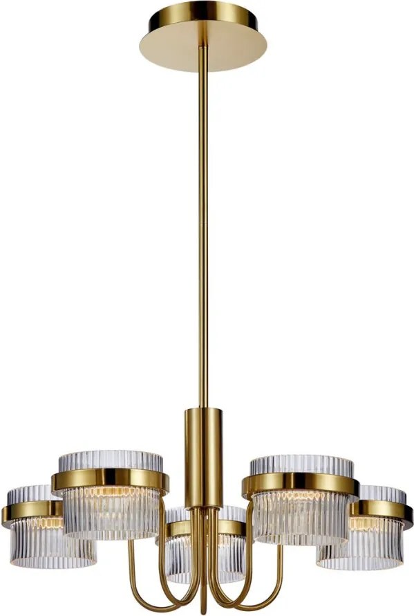 ITALUX 5902854539758 TIARA Glamour Csillár Átlátszó, Arany LED IP20