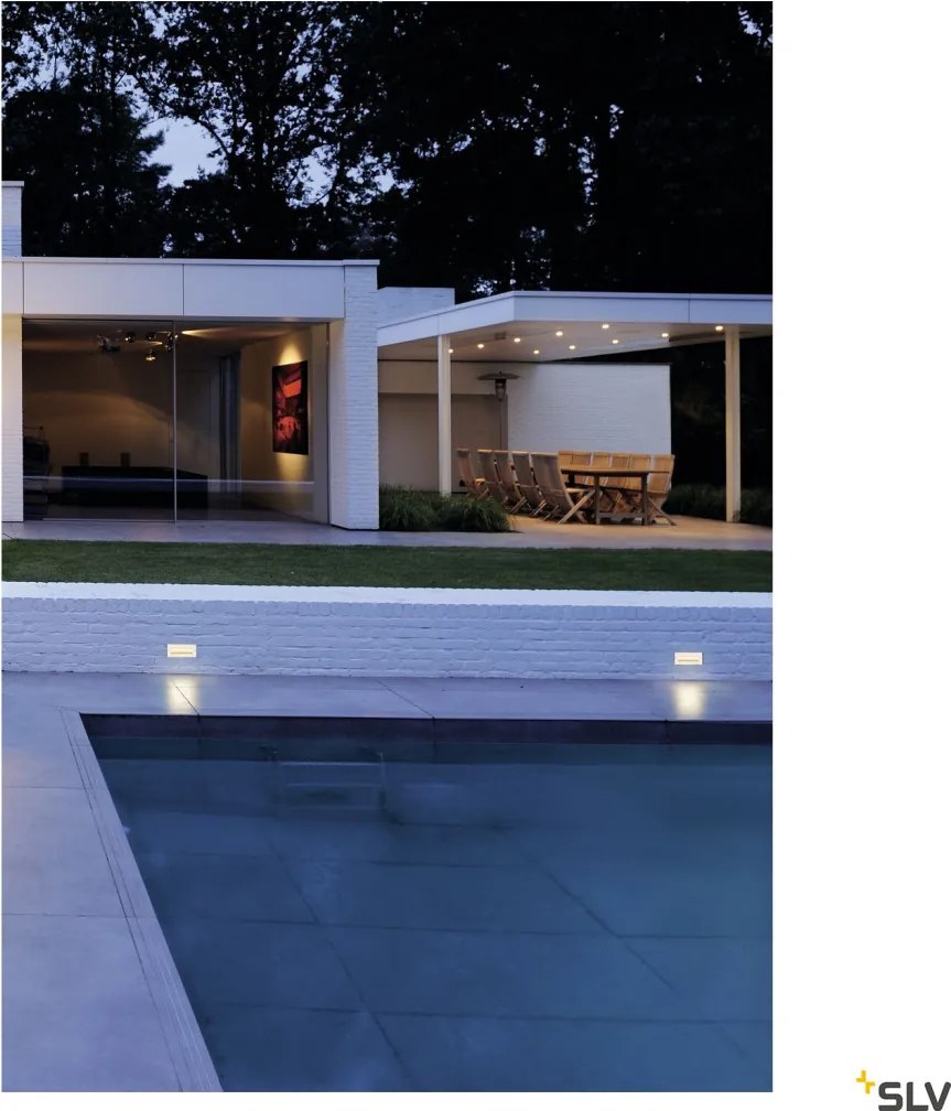SLV 233660 BRICK Kültéri Falba Építhető Lámpa Rozsdamentes Acél LED IP65