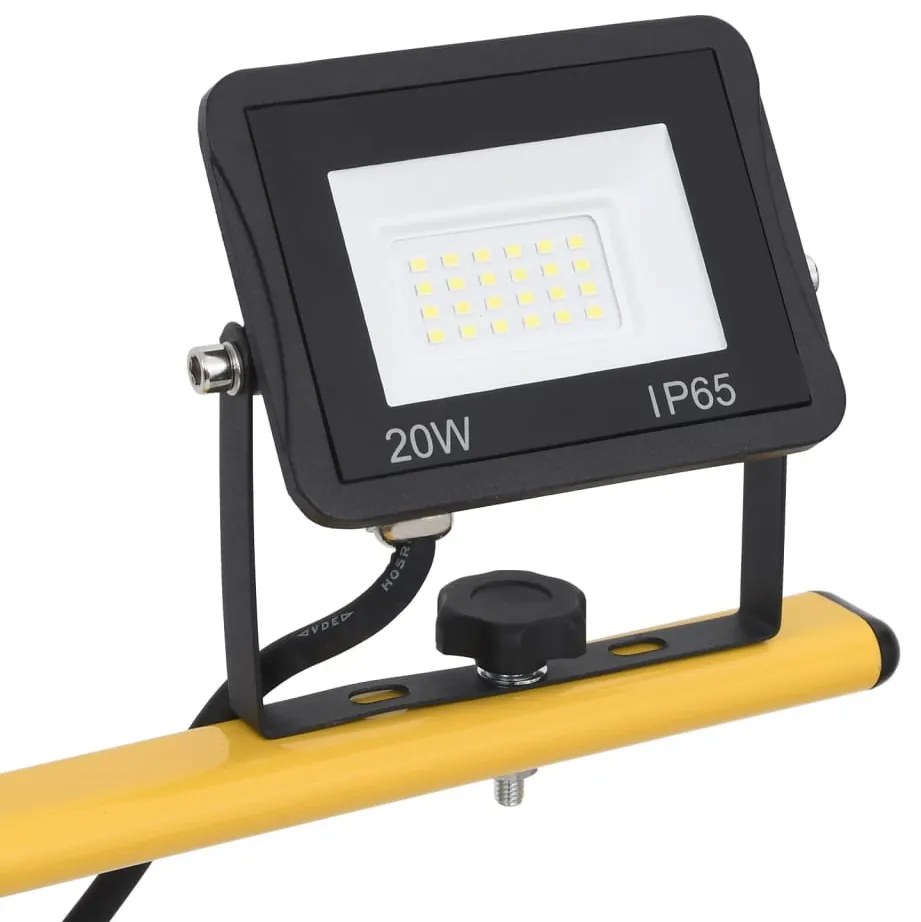 hideg fehér fényű háromlábú LED-es reflektor 2 x 20 W