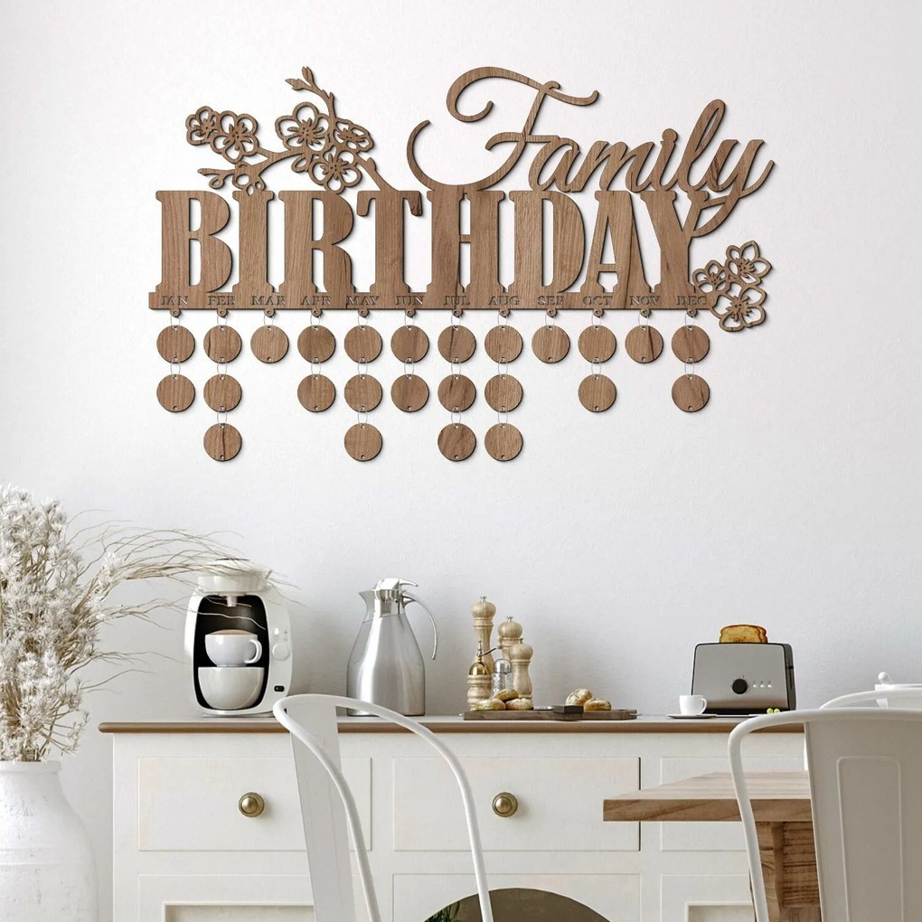 DUBLEZ | Falra szerelhető családi naptár - Family Birthday