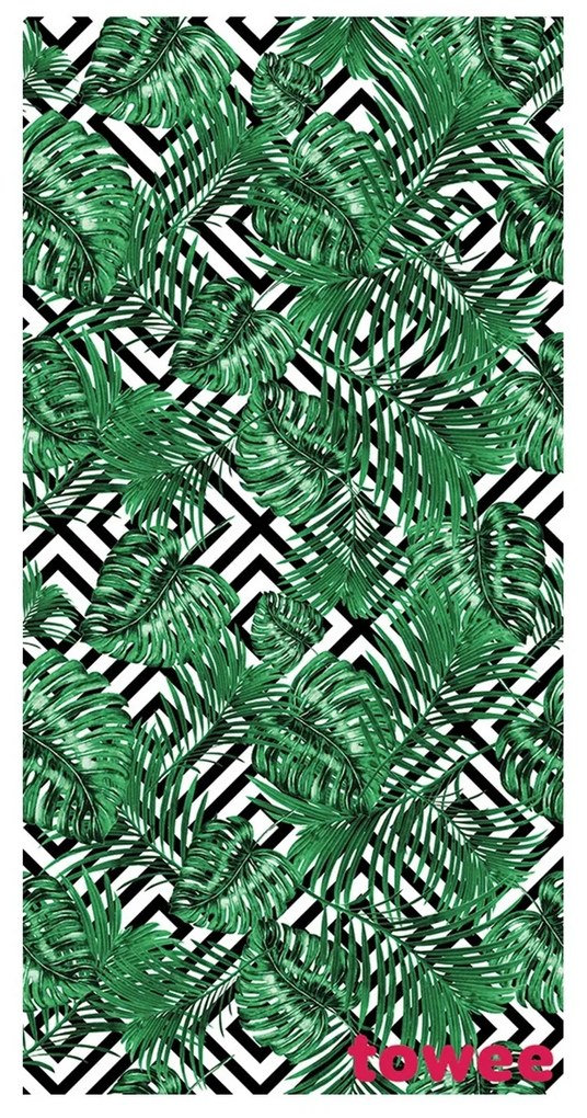 Towee MONSTERA gyorsan száradó törölköző, 80 x 160 cm