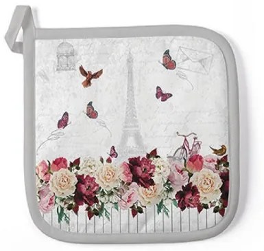 Romantic Paris edényalátét 20x20cm,100% pamut