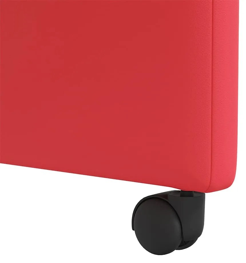 vidaXL Kerekes Étkező Székek 2 pcs Piros 57 x 66 x 94 cm Műbőr