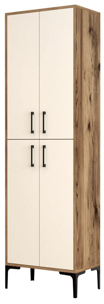 Tároló szekrény Berlin A - Walnut, Cream