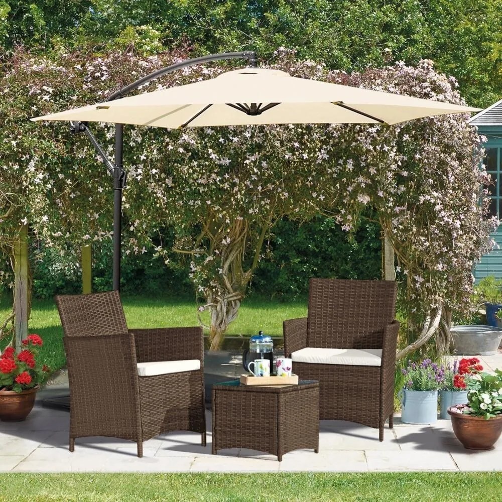 Avenberg Veneto rattan szett, barna/bézs
