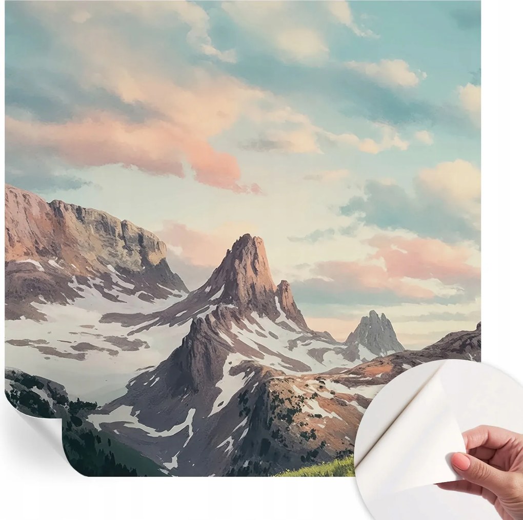 Öntapadós fotótapéta a konyhába Mosható hegyi panoráma 250x250 cm