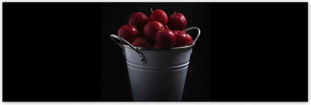 Poszterek 200x66 Piros alma egy vödörben