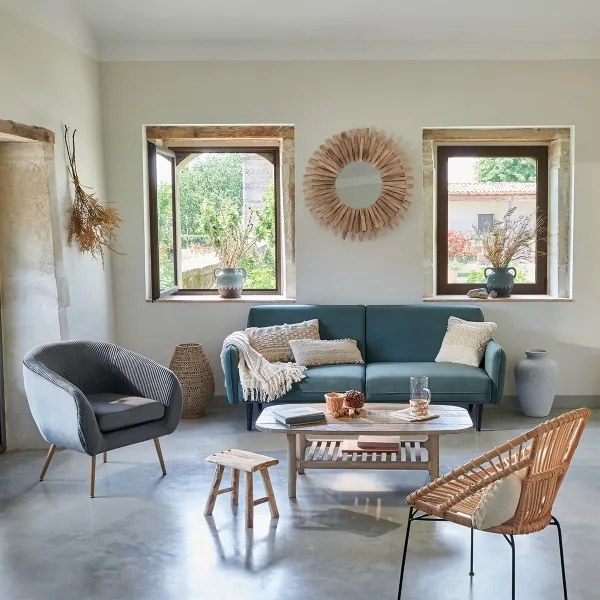 Atmosphera - Fali tükör MANON átm. 88 cm fenyő