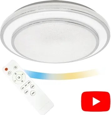 Fürdőszobai Lámpa Plafon Led Dekoratív Mennyezeti 48W IP44 Távirányító Cct Glamour