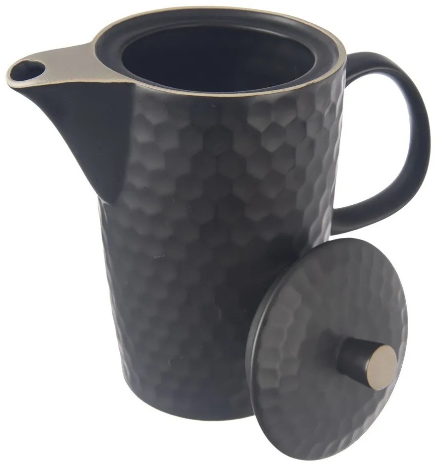 Fekete kerámia teáskanna 1,3 l Tea Time – Orion