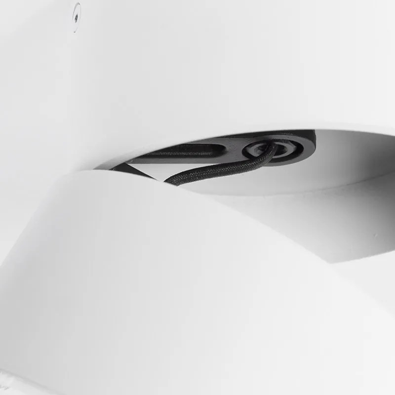 Modern fehér kerek állítható reflektor - Go Nine