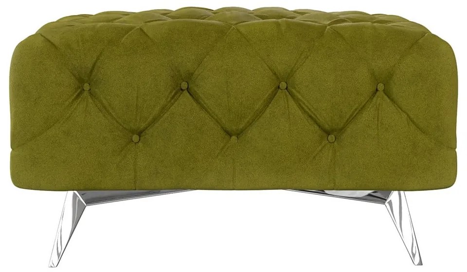 Zöld bársony lábtartó Chelsea – Ropez