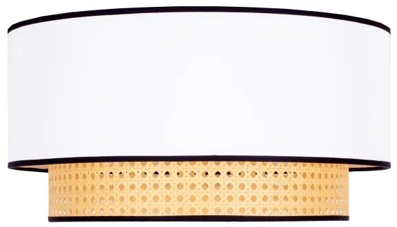 Duolla - Mennyezeti lámpa BOHO 1xE27/15W/230V átm. 45 cm fehér/rattan