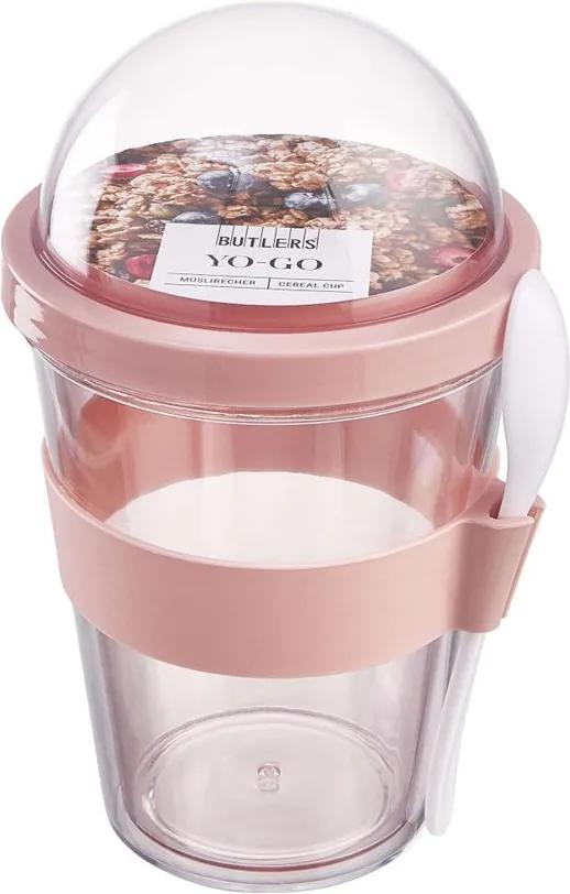 YO-GO elviteles joghurt tartó, rózsaszín 450 ml