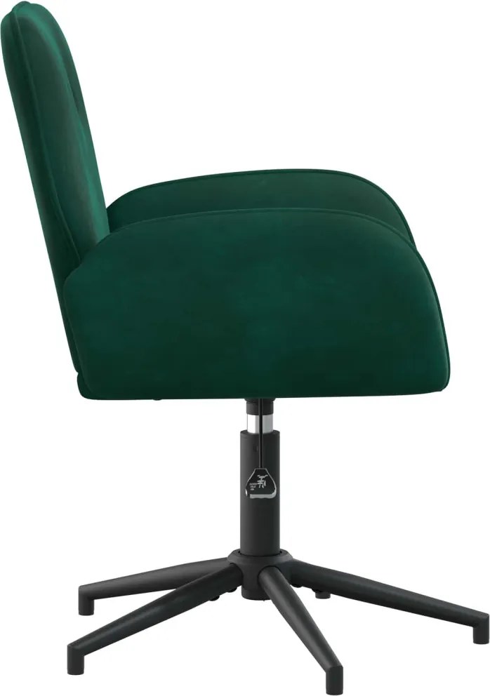 vidaXL Forgós Íróasztali Székek 2 db 54 x 55 x 90 cm Sötétzöld Bársony