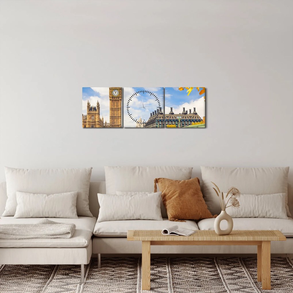 Kép - Big Ben, London (órával) (90x30 cm)