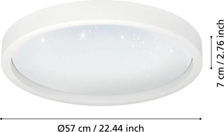 EGLO 900409 MONTEMORELOS-Z Kerek Mennyezeti Lámpa Fehér LED IP20