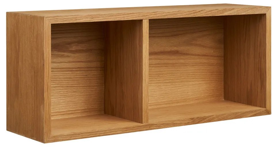 Oshawa fali polc tölgyfa furnér, natúr, 71x20x30 cm