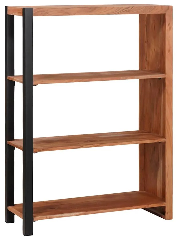 Könyvszekrény Barna, Fekete 80 x 30 x 110 cm Tömör Akácfa