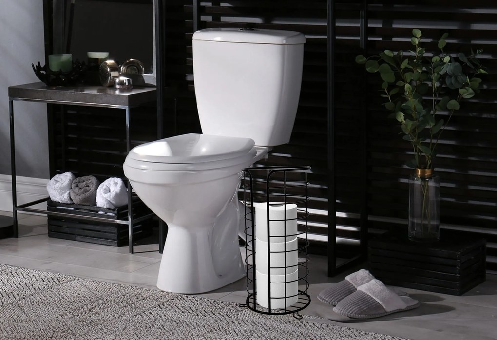 Álló WC papír tartó Black 322743A