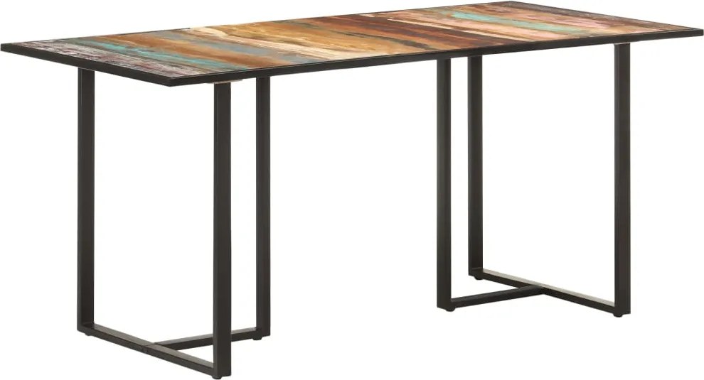 vidaXL tömör újrahasznosított fa étkezőasztal 160 cm