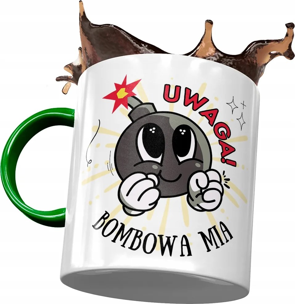 Zöld Bögre Mia Feleség Barátnő Ajándék Nyomtatott Fotóval