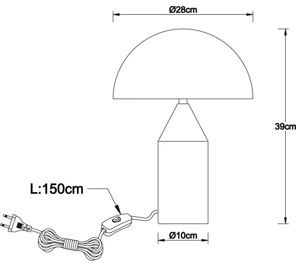 Globo 21030S - Asztali lámpa ATOMA 2xE27/40W/230V