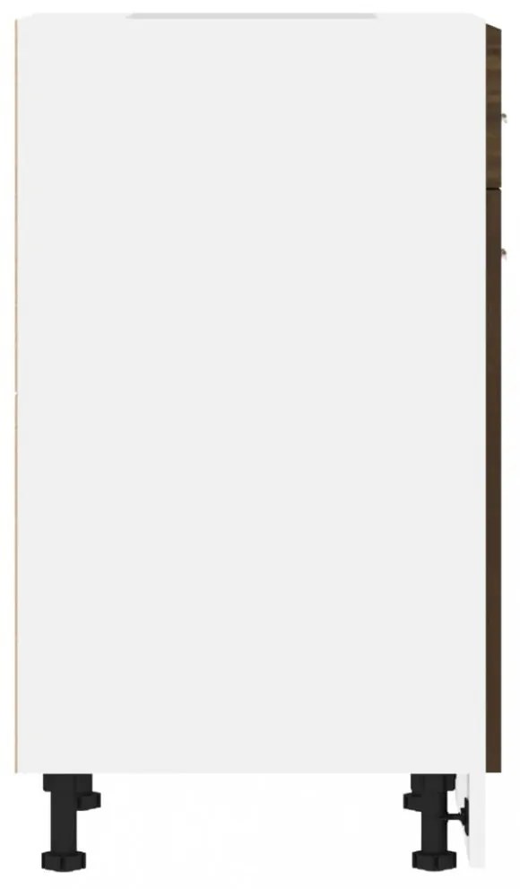 “Lyon” barna tölgyszínű szerelt fa alsó fiókos szekrény