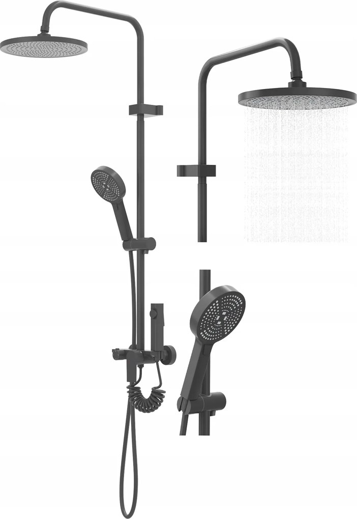 Zuhany Szett Esőztető Zuhany Fülhallgató Fürdőszoba Gun Grey Cleo