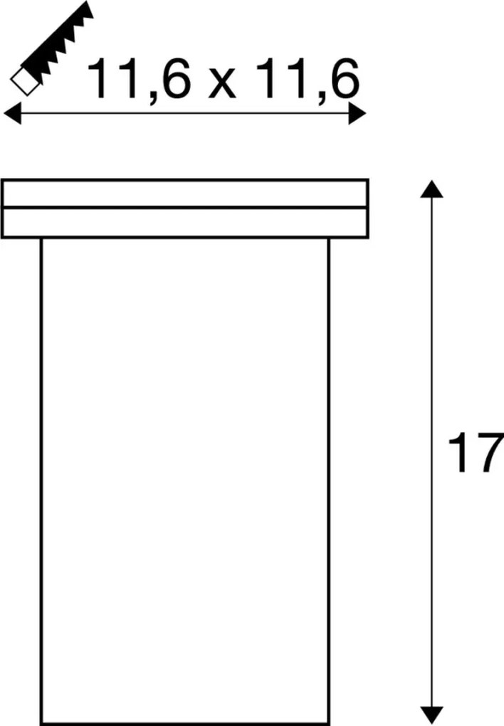 SLV 228434 DASAR Kültéri Talajba Építhető Lámpa Rozsdamentes acél GU10 IP67
