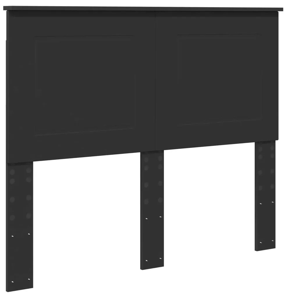 vidaXL Ágykeret fejtámlával Fekete 120 x 200 cm Tömör fenyőfa