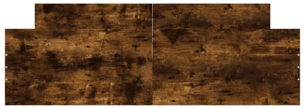 füstös tölgy színű ágykeret fej- és lábtámlával 160 x 200 cm
