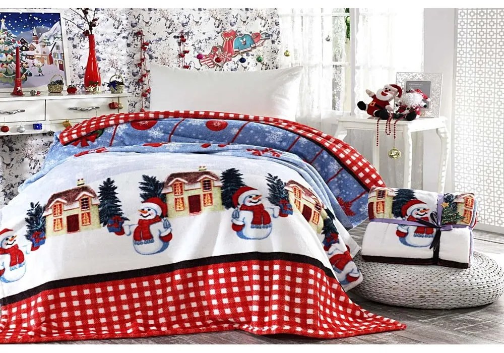 Pamutkeverék takaró karácsonyi mintával 150x200 cm – Mila Home