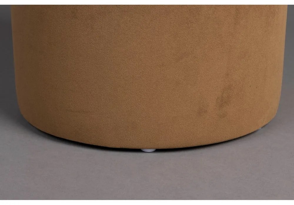 Barna bársony puff Aditi – Dutchbone