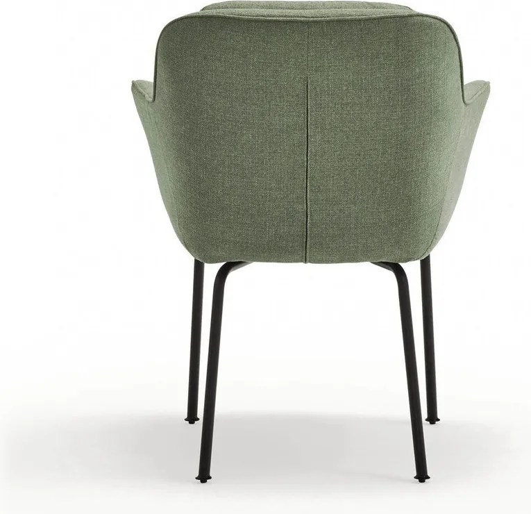 Zöld kárpitozott karfás étkezőfotel Sadira – Teulat