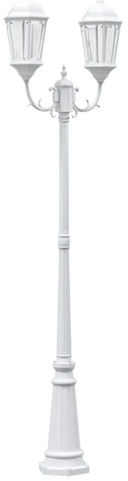 Kertvilágító 2-Lámpás E27 Fehér 235 cm Alumínium