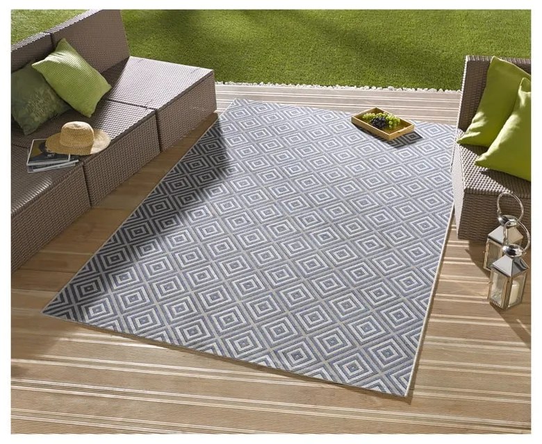 Karo kék kültéri szőnyeg, 160 x 230 cm - NORTHRUGS