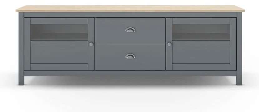 Szürkészöld borovi fenyő TV-állvány 180x59x40 cm Misti – Marckeric