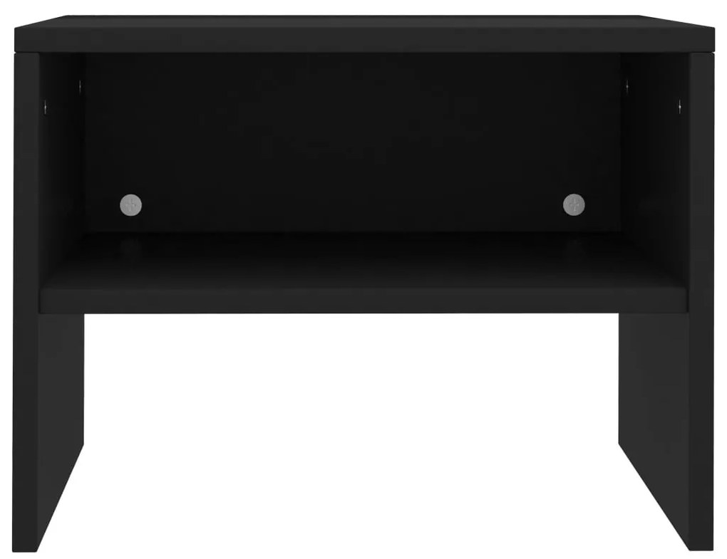 2 db fekete szerelt fa éjjeliszekrény 40 x 30 x 30 cm