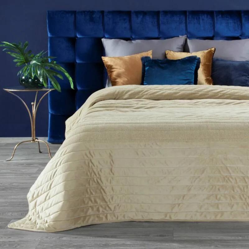 Frida bársony ágytakaró Bézs 220x240 cm