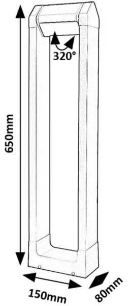 Rabalux 77104 - LED Kültéri lámpa MEDNA LED/8W/230V IP54