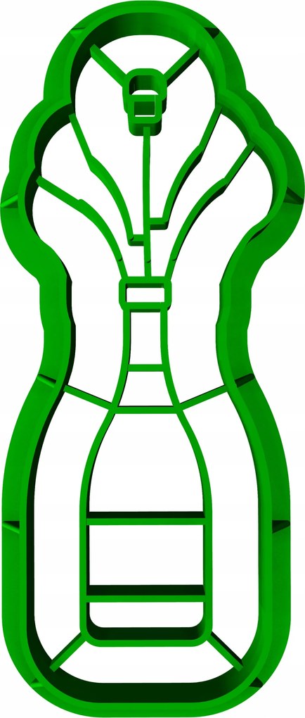 Foremka Lyukasztó Sütemény- és Mézeskalácsvágó Szilveszter Pezsgő 8cm