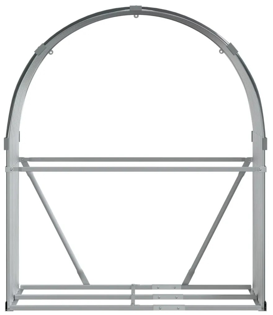 antracit színű horganyzott acél fatörzstartó 120 x 45 x 140 cm