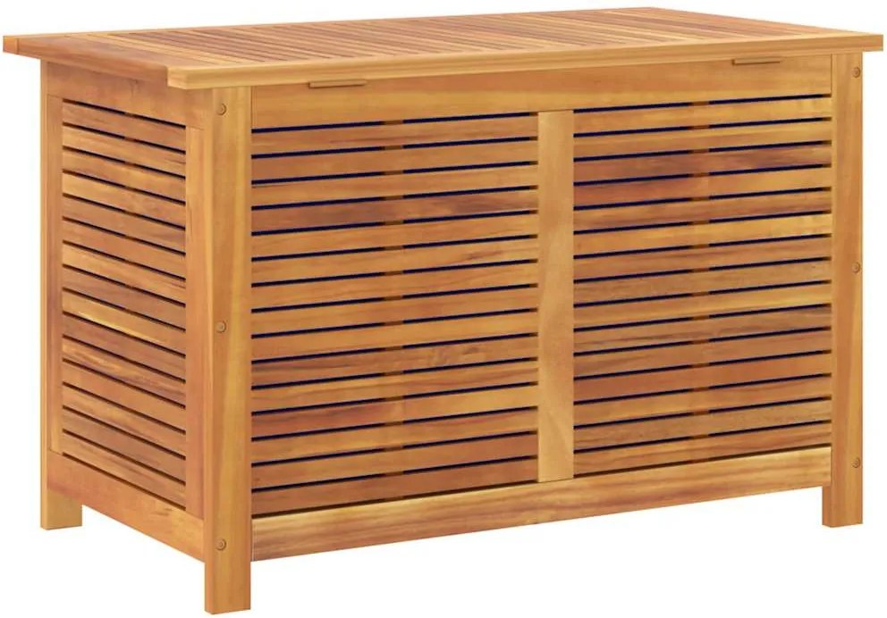 vidaXL tömör akácfa kerti tárolóláda zsaluval 90 x 50 x 56 cm